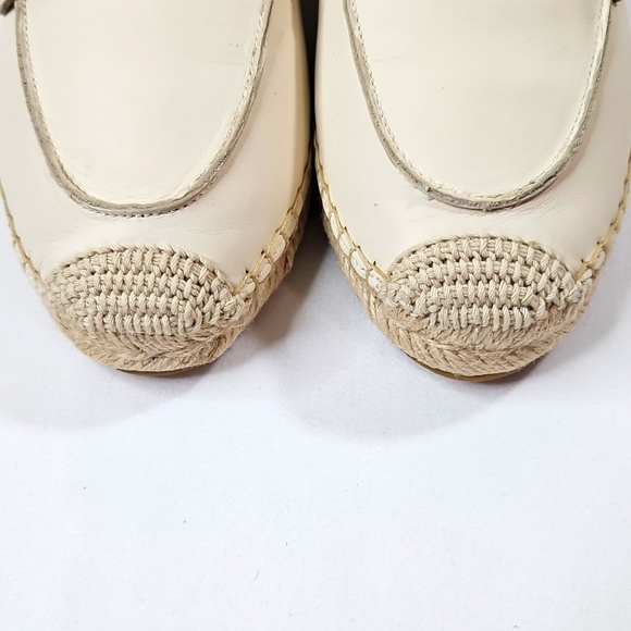 Sam Edelman Cream/Ivory Leather Espadrille Flats Size 8.5 NWT - Picture 5 of 10